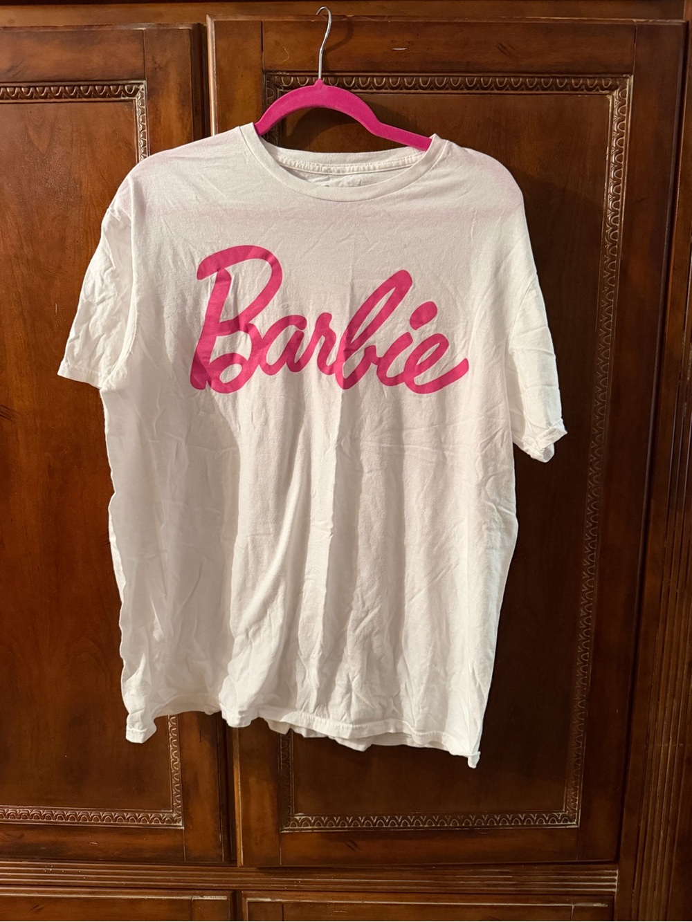 Barbie Women’s T-Shirt with Pink Logo